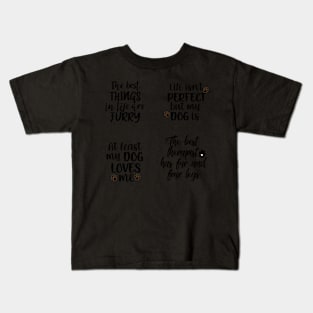 Dog quotes sticker pack Kids T-Shirt